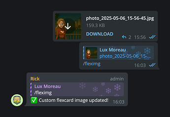 How to set a custom flexcard image