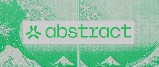 The image features the word "abstract" in green text with a stylised logo above it, set against a background of a simplified, green-toned wave pattern. (Captioned by AI)